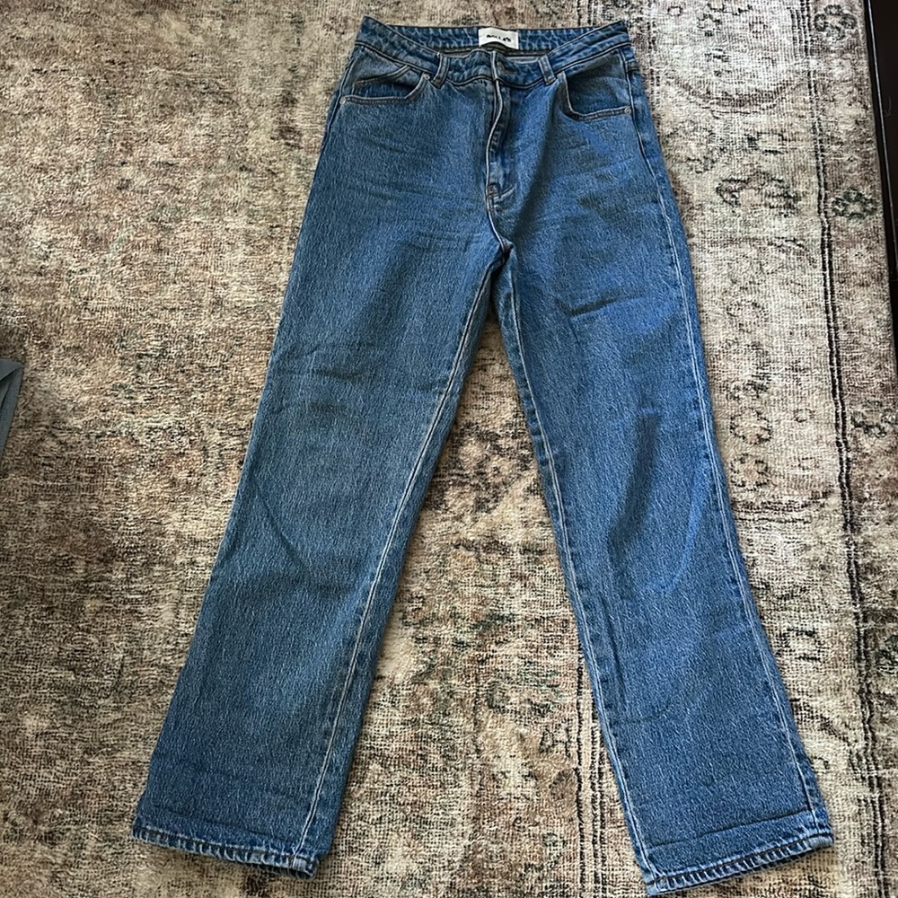 Rolla’s Original High Rise Straight Jean in Medium Dark Wash